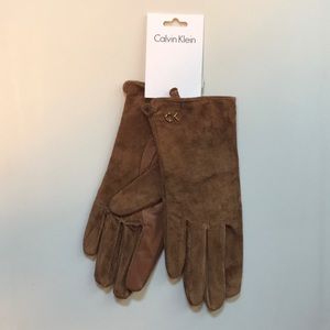 Calvin Klein Suede Gloves NWT